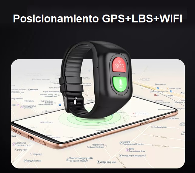 Brazalete GPS/SOS H60 4G LTE - Especializado en Adultos Mayores y Personas  con Discapacidad - Helpo